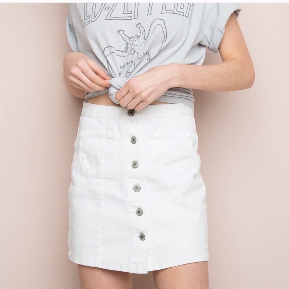Brandy Melville White Denim Skirt
